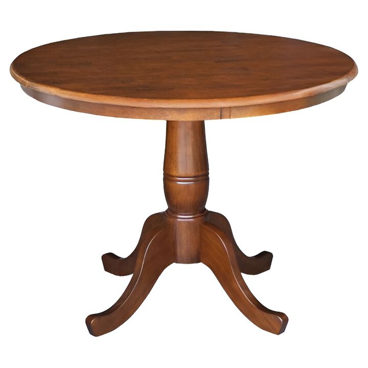 Round Dining Table with Central Pedestal for Small Spaces