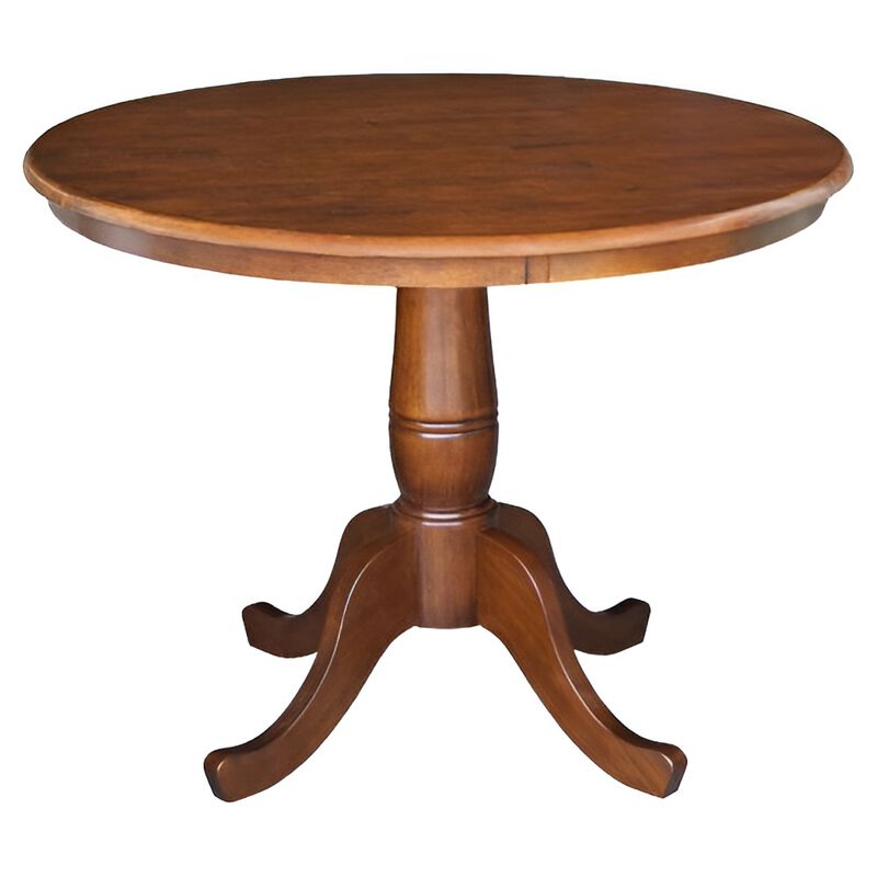 Round Dining Table with Central Pedestal for Small Spaces
