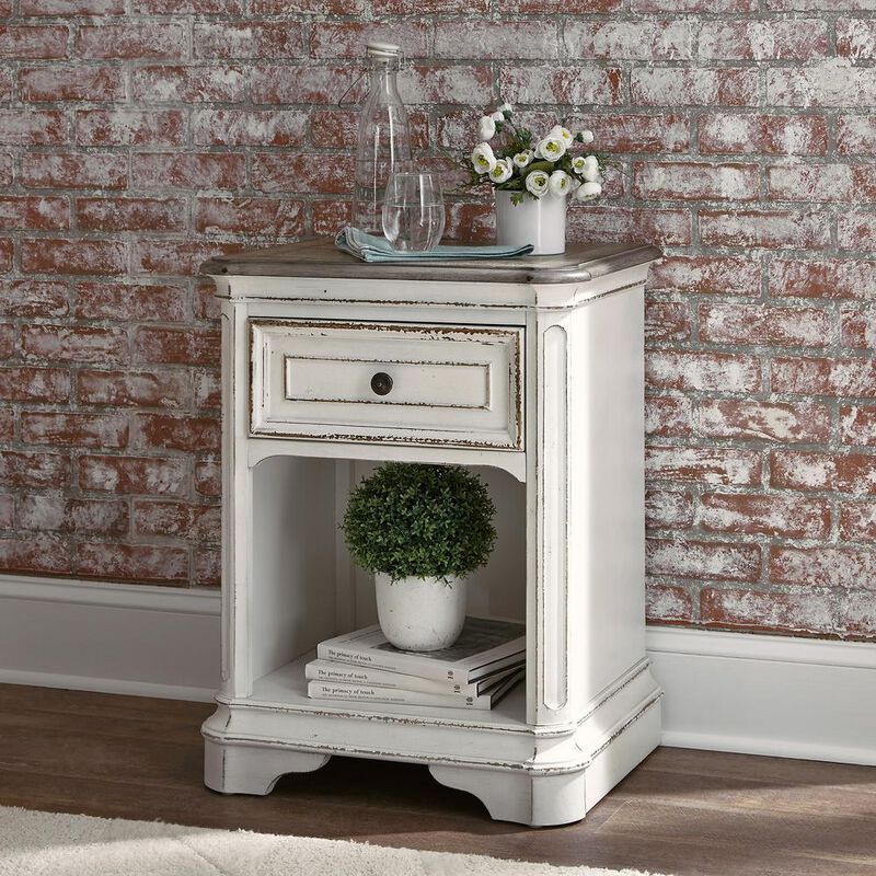 Liberty Furniture Magnolia Manor 1 Drawer Night Stand in Antique White image number 1