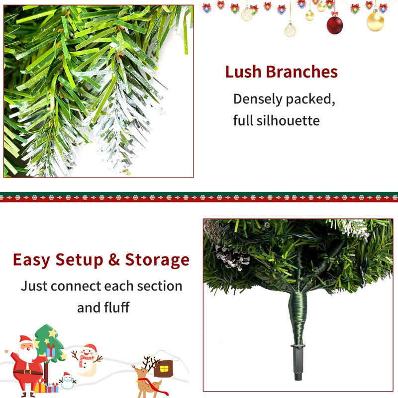Doljod Pre-lit Xmas Tree Artificial Christmas 3-Piece Set image number 7