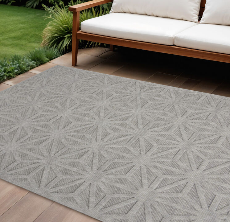 HomeRoots Geometric Indoor Outdoor Area Rug