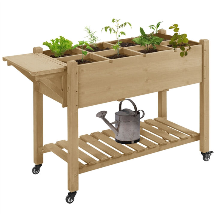 Flower Shelf, Planter Box & Garden Box Multi-Tier Plant Stand for Indoor & Outdoor Gardening Display