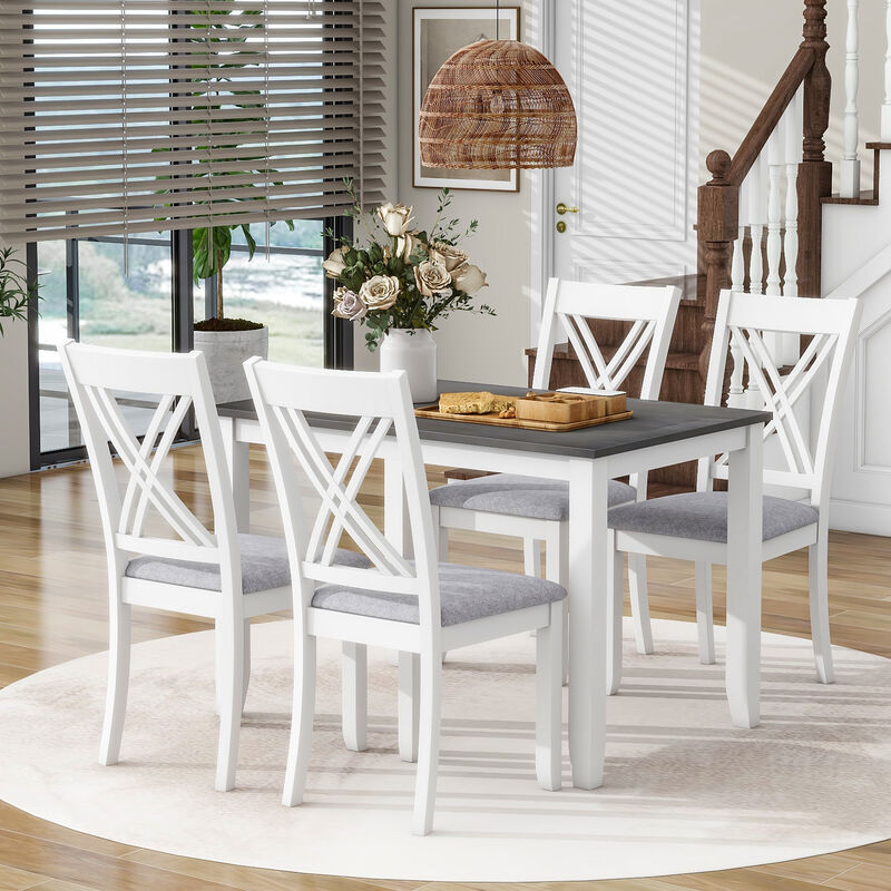 Merax 5-Piece Dining Table Chairs Set