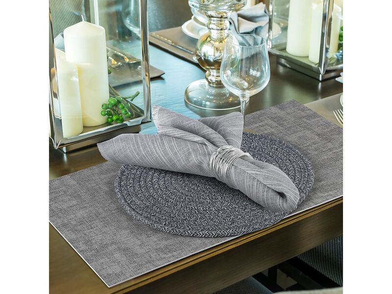 Boho Table Runner Placemat and Napkin Ring Set image number 4