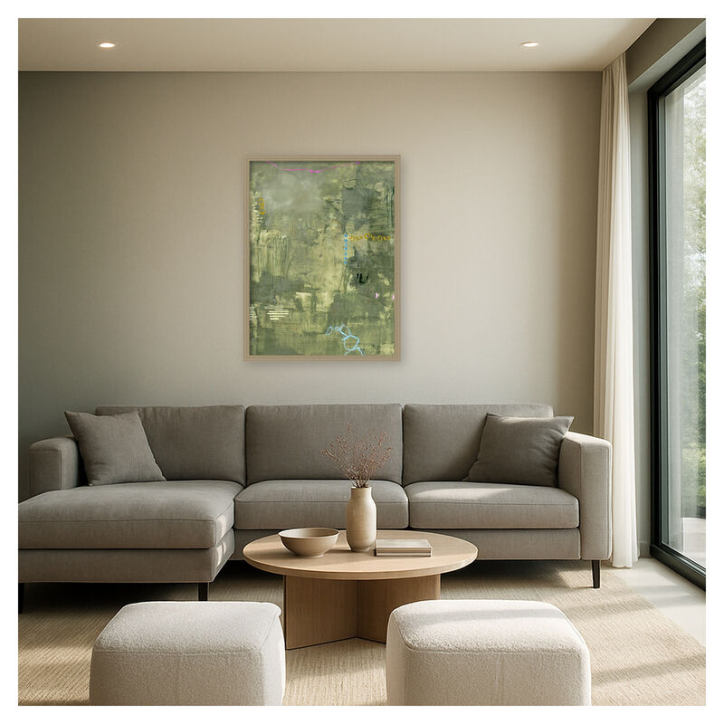 Green Petite by Design Fabrikken Framed Canvas Wall Art image number 4