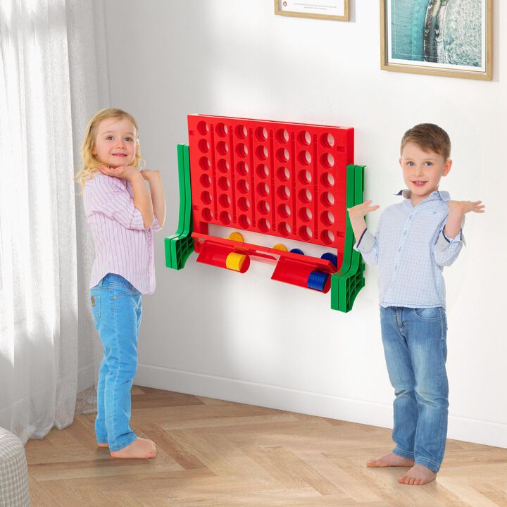 4-to-Score Jumbo Connect Game Set with Carrying Bag for Family Parties