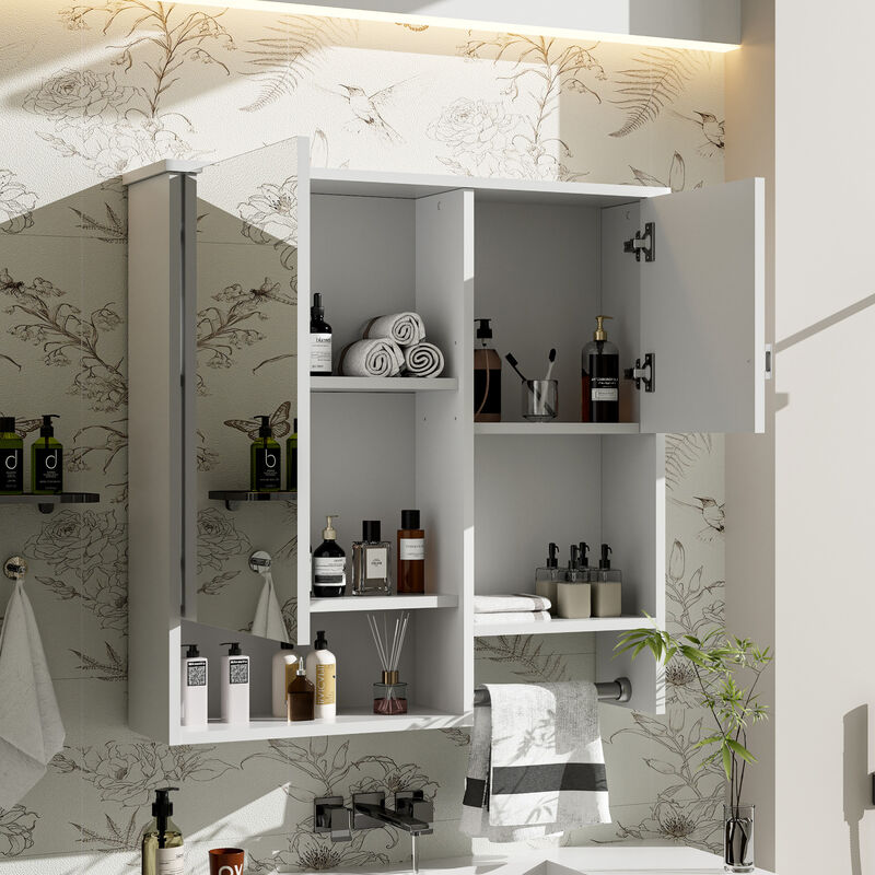 ELEMENT ACE Modern Wall Mounted Bathroom Medicine Cabinet with Adjustable Shelves image number 4