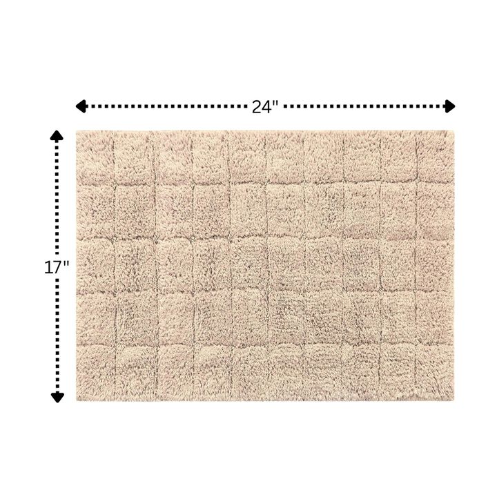 Knightsbridge Summer Tile 220 GSF Non Skid Back Bath Rug 17 x 24 - Aqua