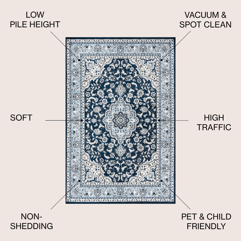Palmette Modern Persian Floral Area Rug