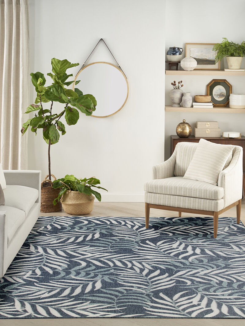 Garden Oasis GOA01 Navy 8' x 10' Rug