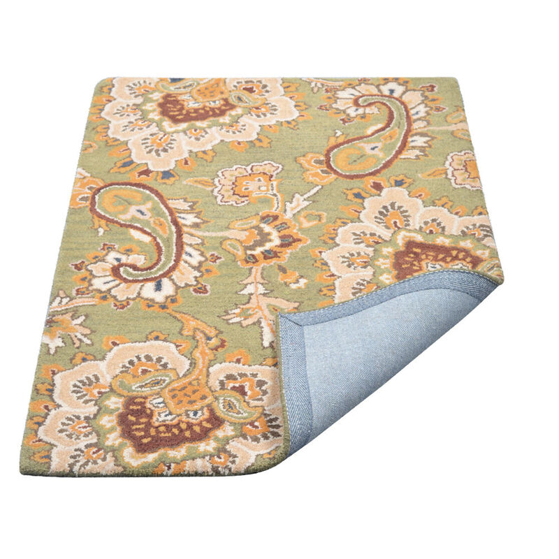 RUGSOTIC CARPETS HAND TUFTED WOOL ECO-FRIENDLY AREA RUGS  - Rectangle Shape, Size, Floral Modern Design, High Pile Thick Handmade Anti Skid Area Rugs for Living Room, Bed Room (K00151) image number 3