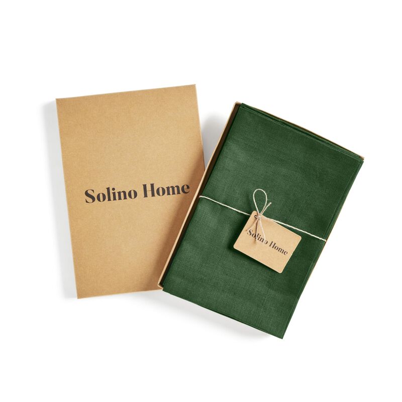 Solino Home 100% Pure Linen Dinner Napkins 20 x 20 Inch Set of 4 - Fete