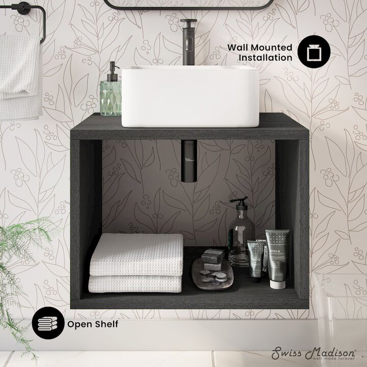 Concorde 24" Wall-Mounted Bathroom Vanity with Sink Top