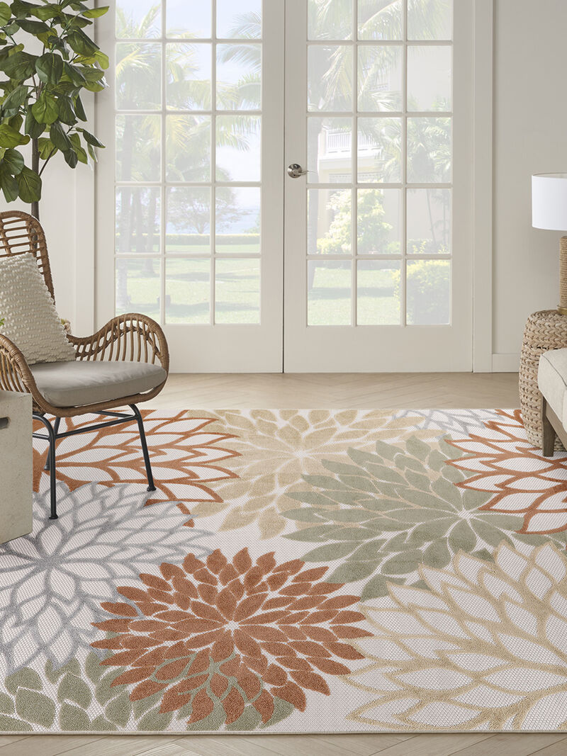 Aloha ALH05 Ivory/Multicolor 9' x 12' Rug