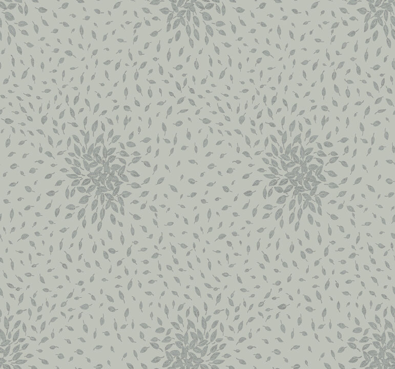 Petite Leaves Eucalyptus & Silver Wallpaper