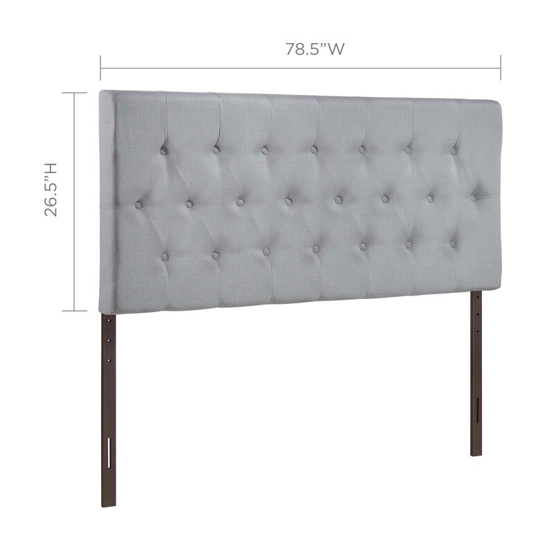 Modway - Clique King Upholstered Fabric Headboard Sky Gray