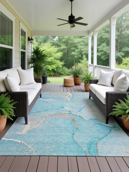 Odyssey OY7 Teal 8' x 10' Rug