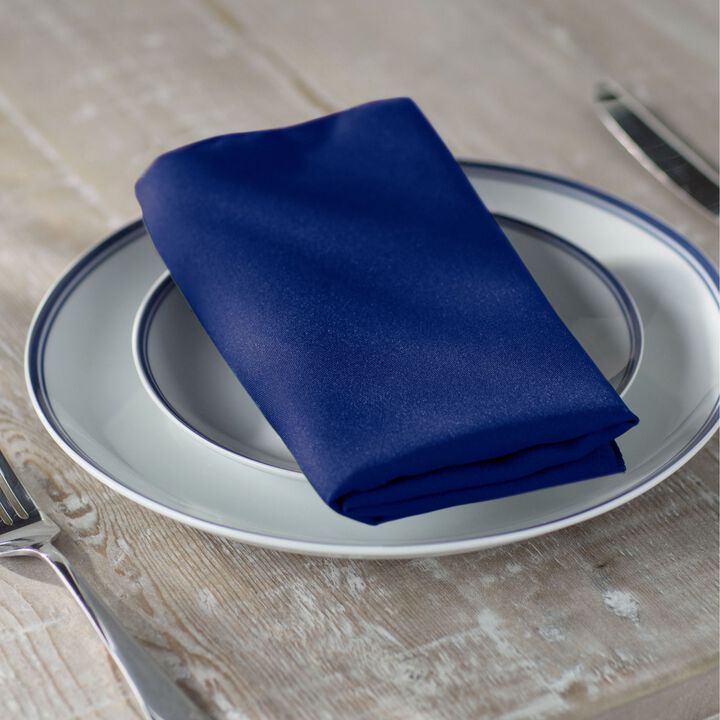 Polyester Poplin Cloth Napkins 18 by 18 Inch, Pack of 4 for Parties