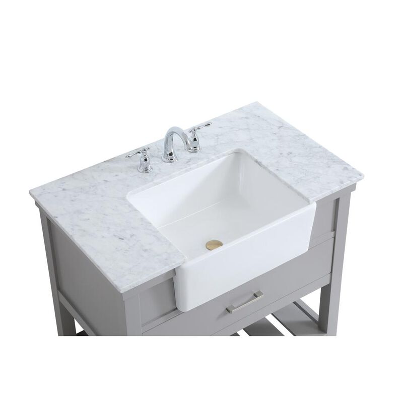 Elegant Kitchen and Bath 36 inch Single bathroom vanity in grey