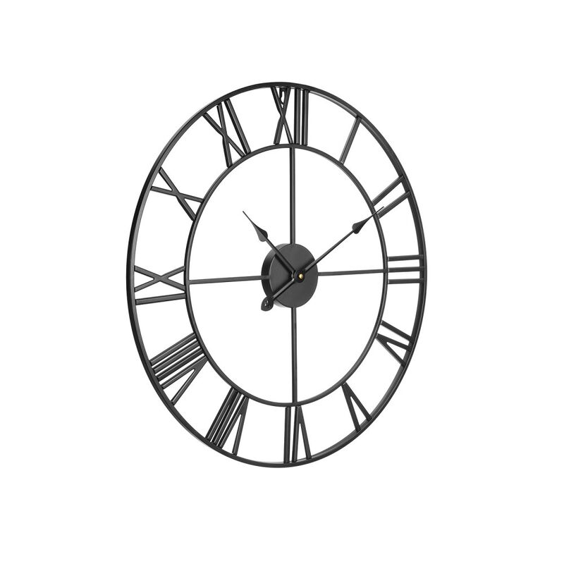 Wall Clock Roman Numerals Battery Operated Silent Clocks for Living Room