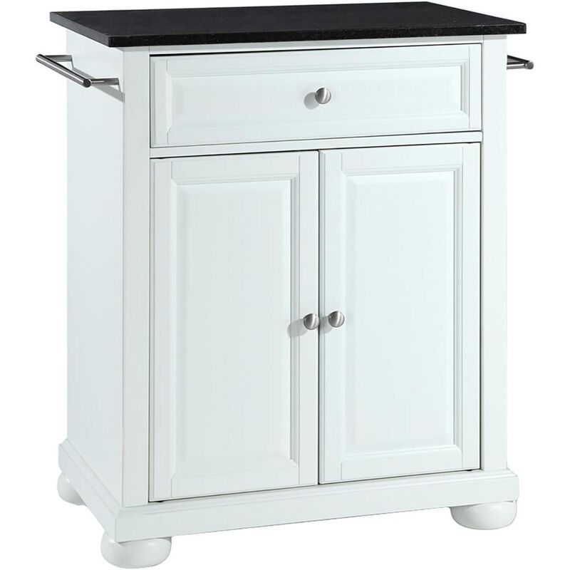 Alexandria Granite Top Portable Kitchen Island/Cart