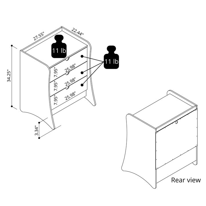 Coney White Dresser