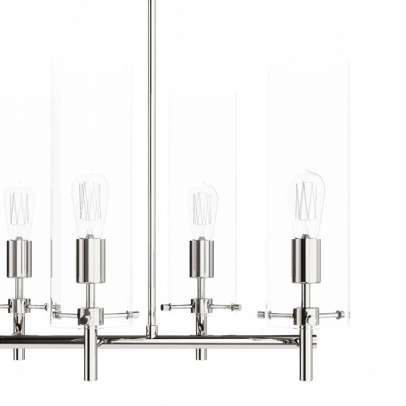 Modway Skylark 6-Light Chandelier in Clear Polished Nickel image number 3
