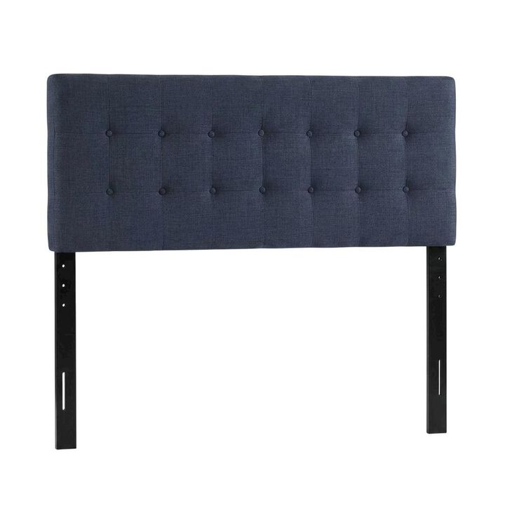 Fabric-Upholstered King Headboard, Wall Mount Padded Panel King Size Only, Navy