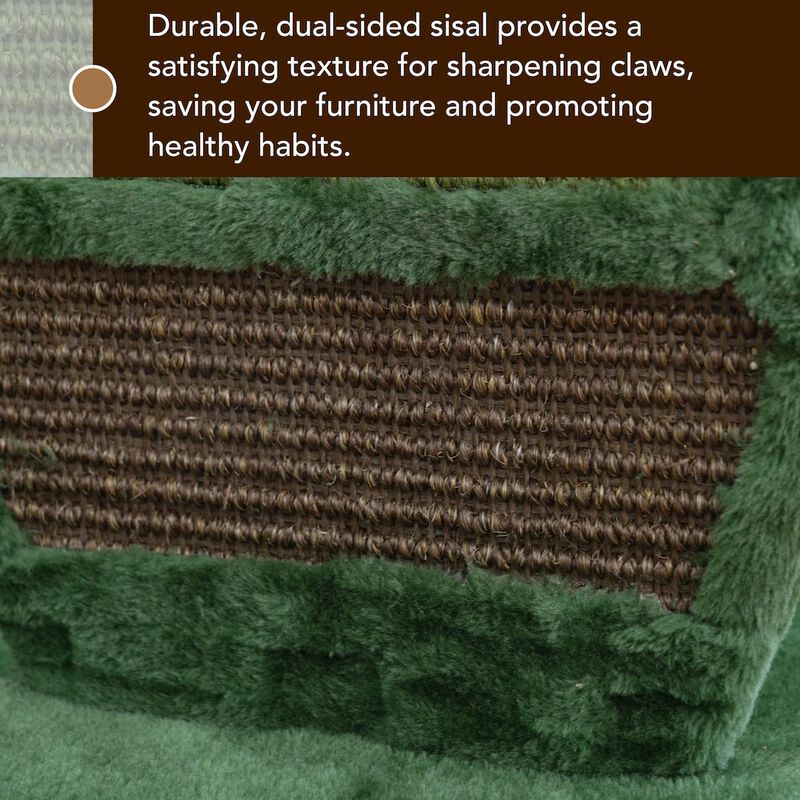 Petpals Natural Sisal Cactus-Shaped Cat Scratcher - 18"H, Natural Sisal, Small,