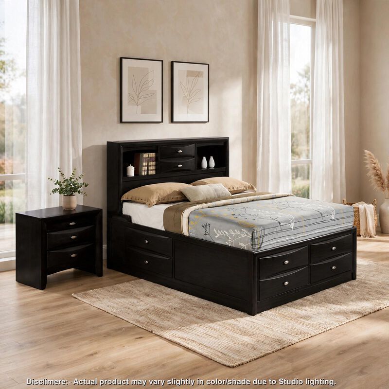 Bedroom Set, 2 Piece Set with Nightstand image number 1