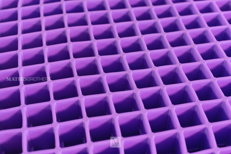 Purple Hybrid Premier Mattress: 4" Purple Grid image number 4