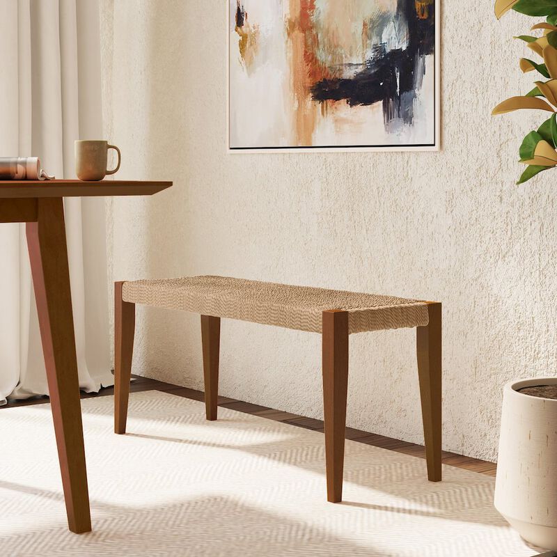 Linon Cadence Dining Bench Brown image number 3