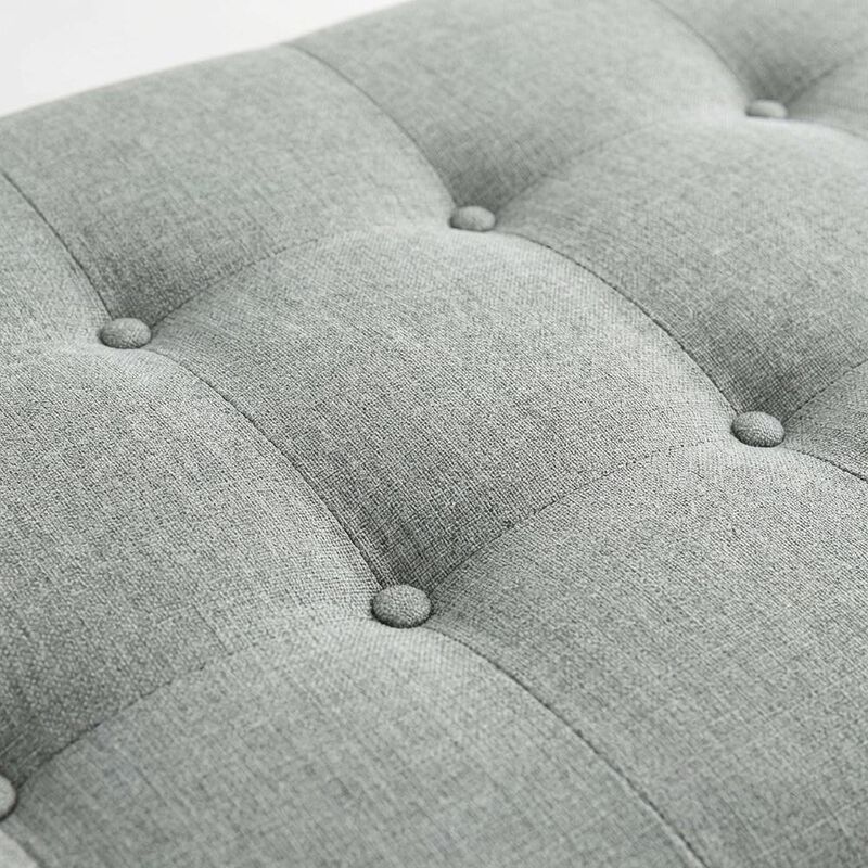 Upholstered Fabric King Headboard with Elegant Design and Sturdy Frame image number 4