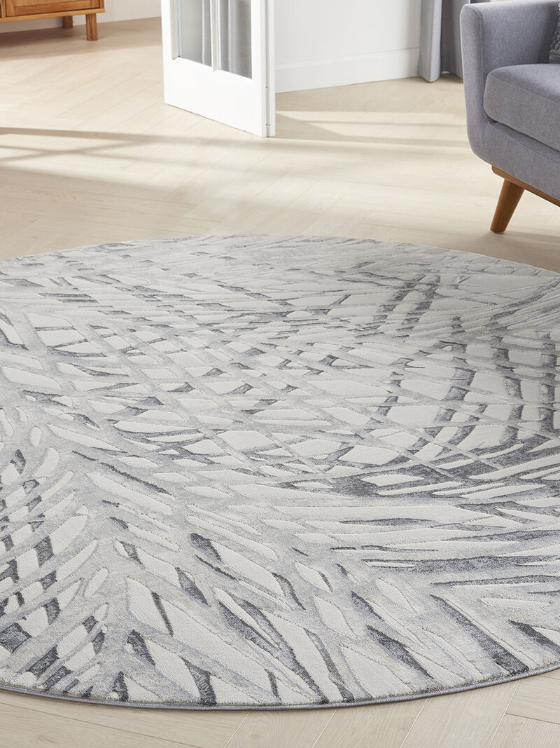 Rustic Textures RUS17 Ivory/Gray 5'3" x Round Rug image number 6