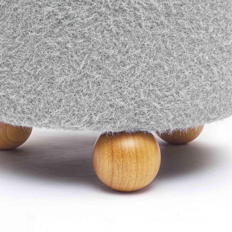 Jaine Loose Mohair Ottoman
