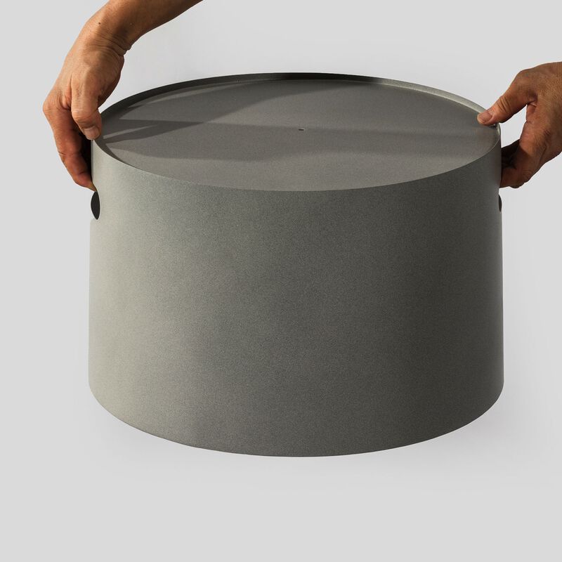 Steel Propane Tank Cover Round Tank Holder Hide-away Side Table
