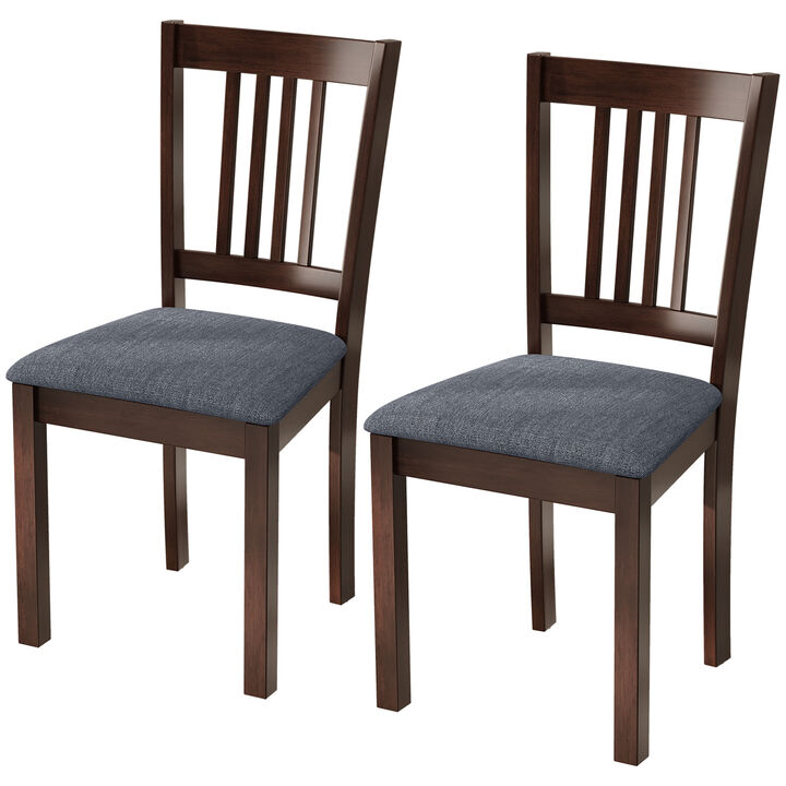 Hivvago Kitchen Chairs Set of 2 with Rubberwood Legs