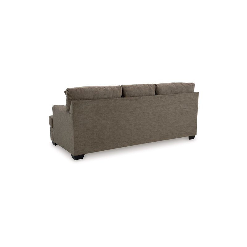 Ead Queen Size Sofa Sleeper, 4 Accent Pillows, Nutmeg Brown Polyester image number 3