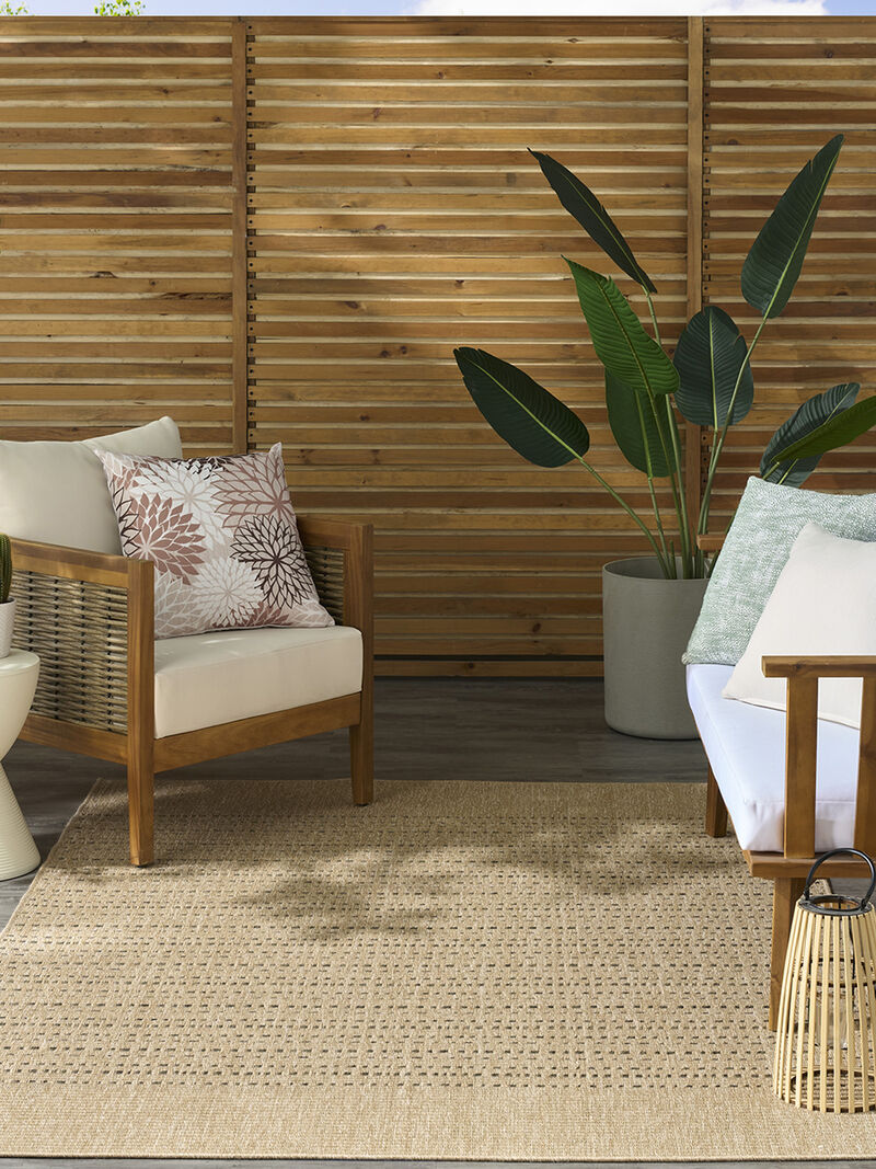 Tulum TLM01 Taupe 5'3" x 7' Rug