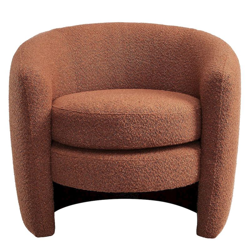 Affinity Upholstered Boucle Fabric Curved Back Armchair image number 4