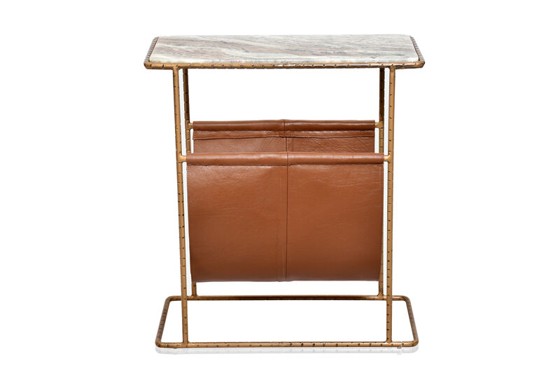 Magazine Rack With Marble Top