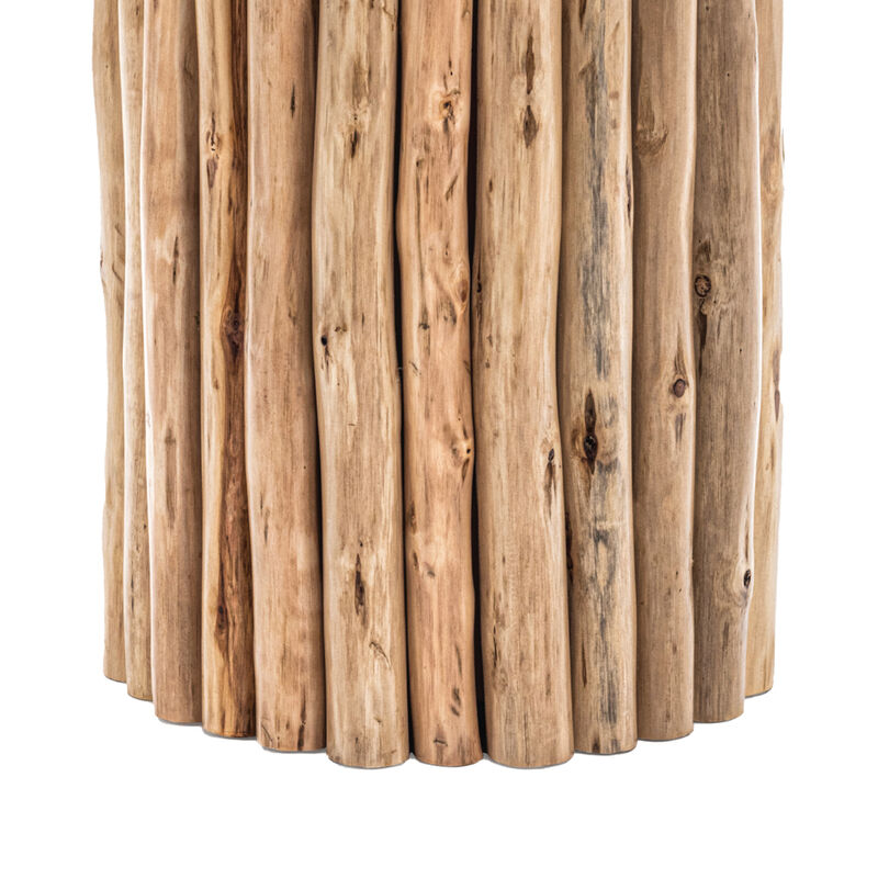 Raveliqua White Wood-Stick End Table image number 3
