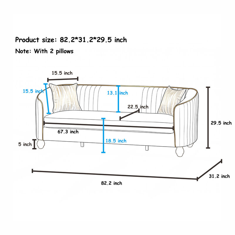 Grebol 3 Seater Velvet Sofa image number 9