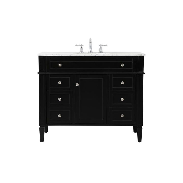 Elegant Kitchen and Bath 42 inch Single bathroom vanity in black
