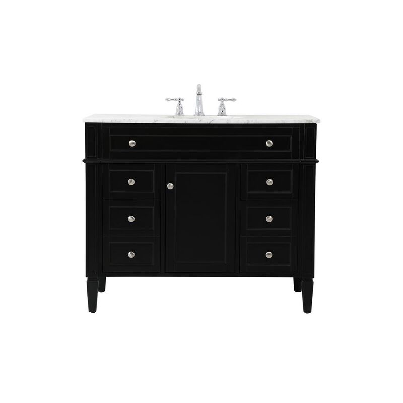 Elegant Kitchen and Bath 42 inch Single bathroom vanity in black