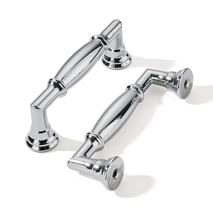khtumeware 2 Pack 3 Inch(76mm) Polished Chrome Cabinet Pulls Heavy Duty Solid Cabinet Handles Kitchen Cabinet Hardware for Cupbo
