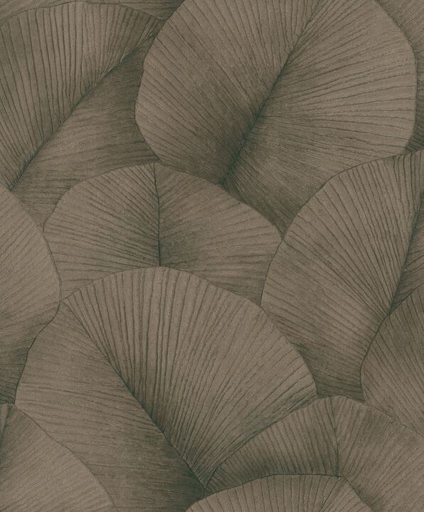 Kumano Palm Leaf Bronze Brown Wallpaper 34513