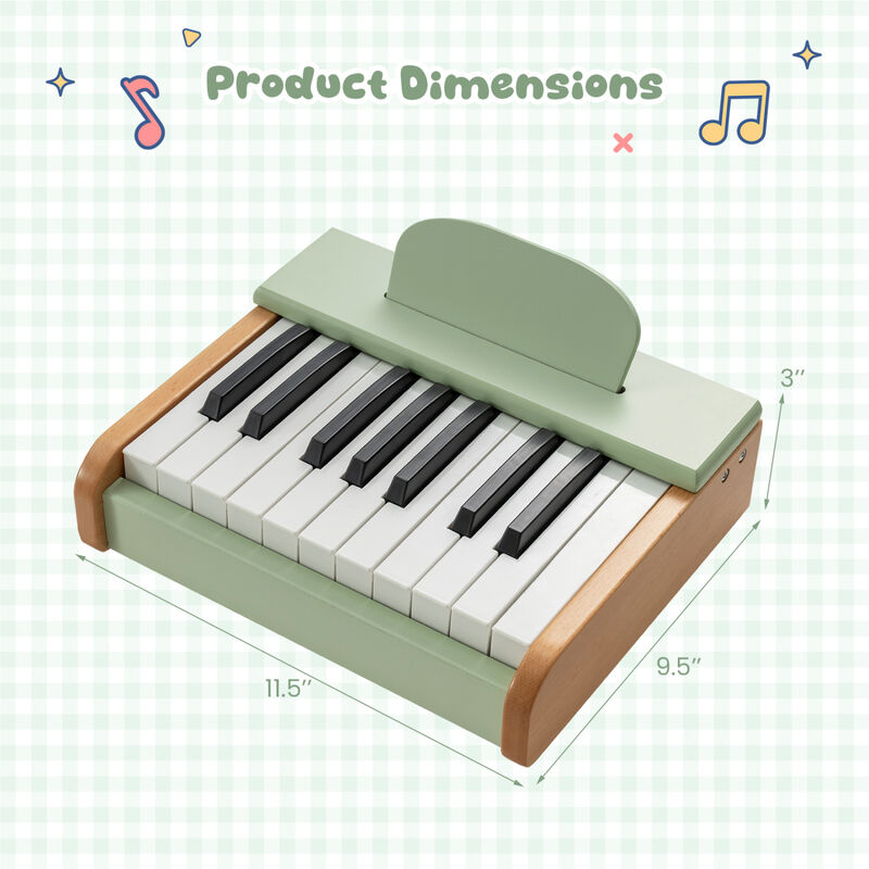Wooden 18 Keys Piano for Children with Music Stand Removable image number 2