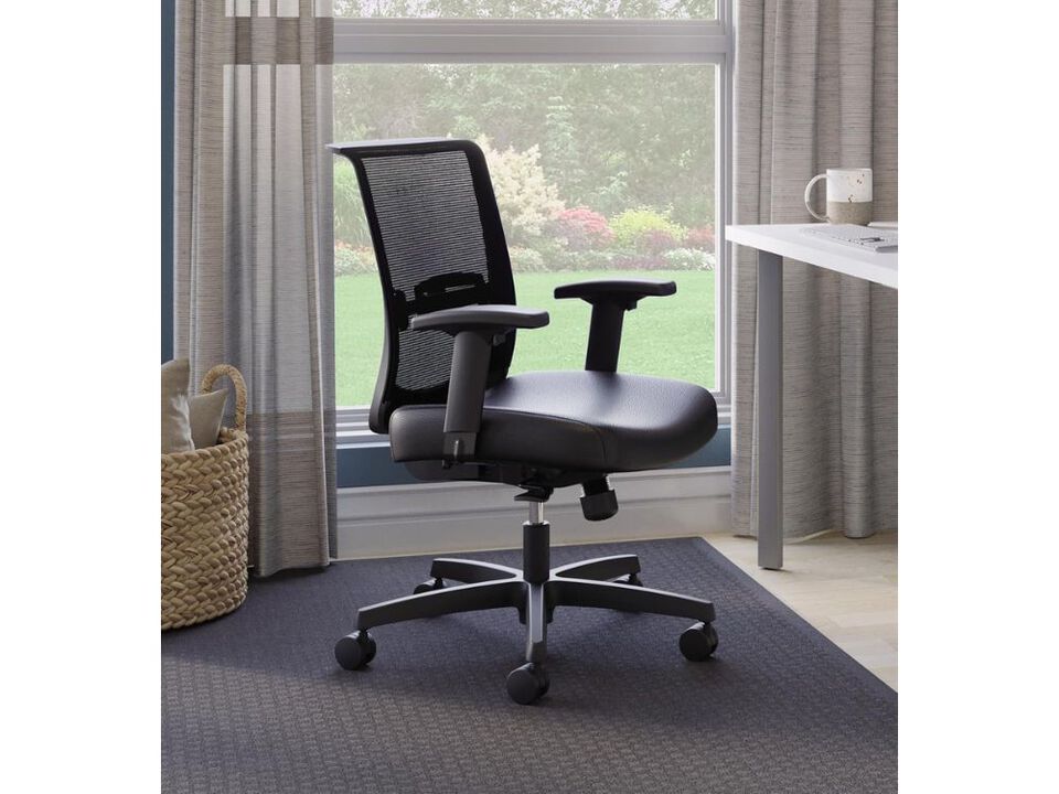 Office Chair &ndash; Black Mesh Ergonomic Seat with Adjustable Arms, Lumbar Support & Tilt Recline