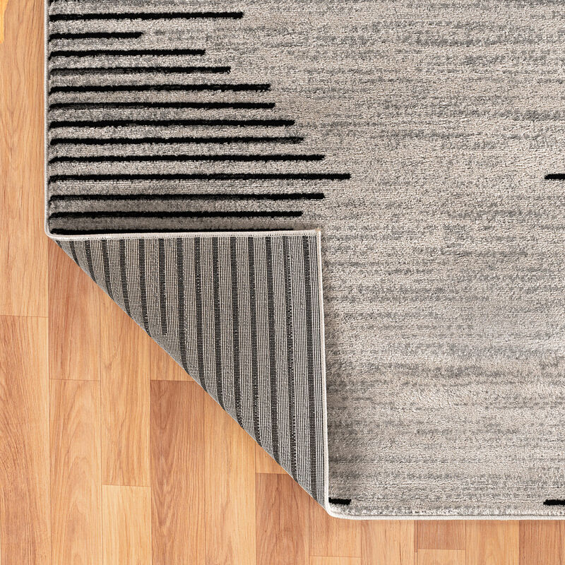 World Rug Gallery Bohemian Stripe Area Rug:  Stain-Resistant,  Low Pile,  Indoor,  Machine Made,  Runner image number 2